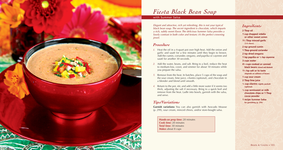 Fiesta Black Bean Soup with Summer Salsa